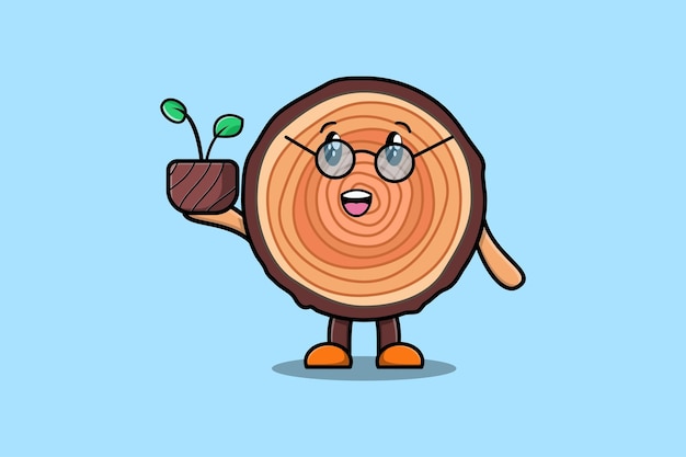 Leuke cartoon illustratie Lychee plant in een pot plat moderne stijl ontwerp