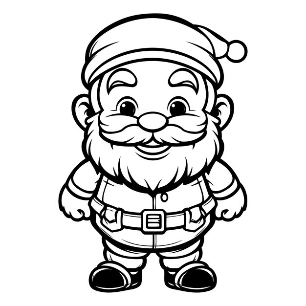 Vector leuke cartoon kerstman mascotte karakter vector illustratie