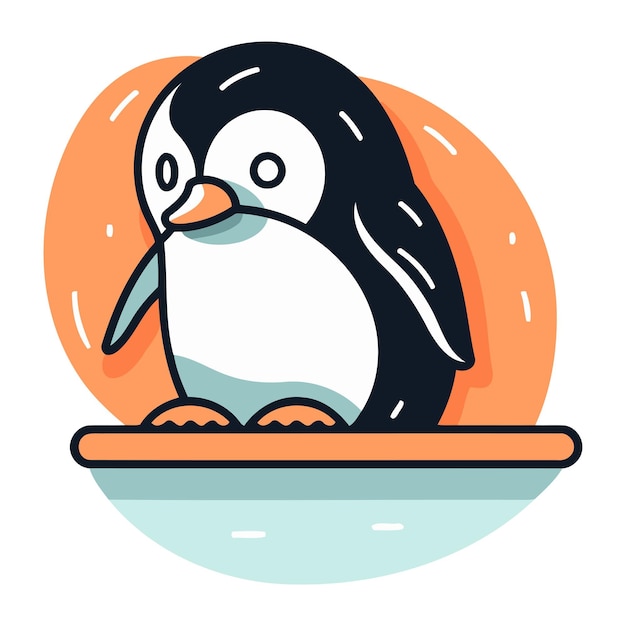 Leuke cartoon pinguïn Vector illustratie van een leuke pinguïn