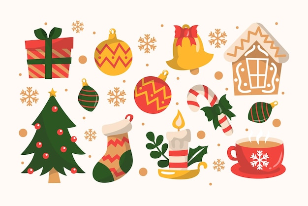 Leuke Cartoony Kerst Design Element Decoratie
