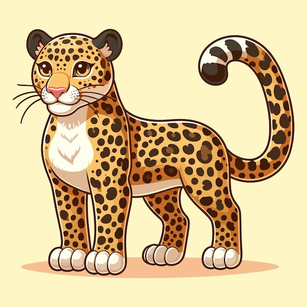 Vector leuke cheetah vector cartoon illustratie