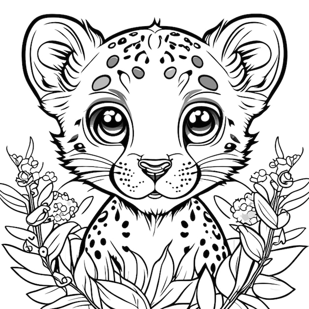 Leuke cheetah vector illustratie