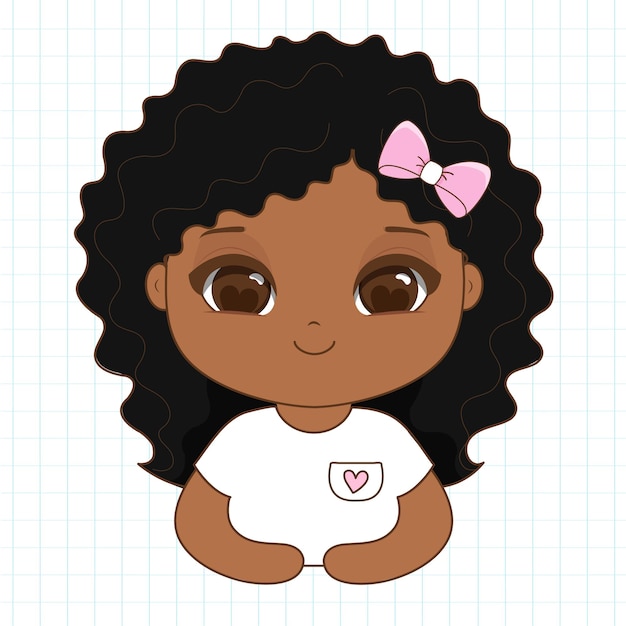 Leuke chibi mascotte meisje Vector