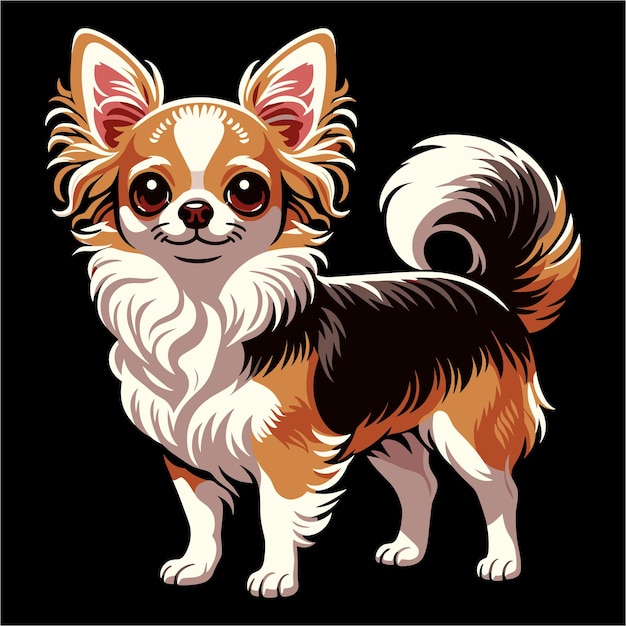 Vector leuke chihuahua honden illustratie