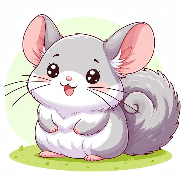 Leuke Chinchilla Vector cartoon illustratie