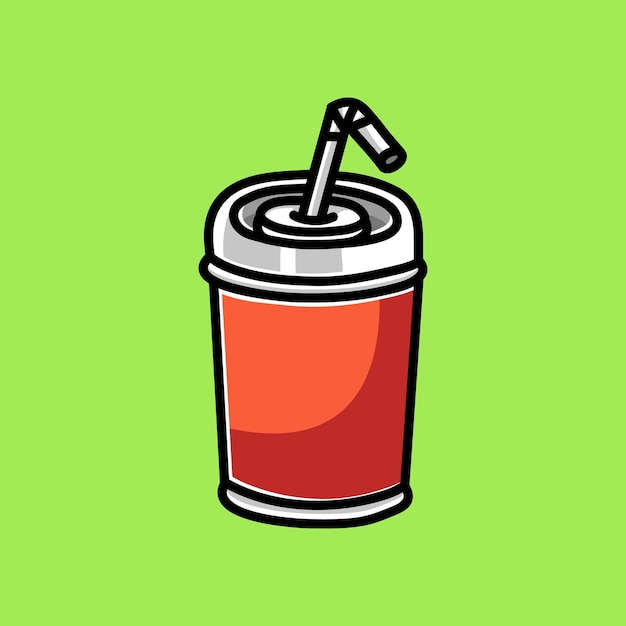 Vector leuke cup drink doodle cartoon illustratie