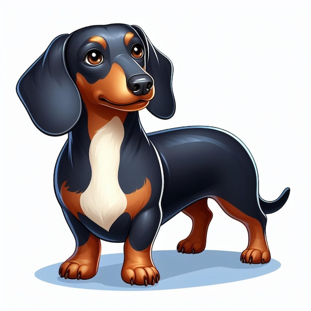 Vector leuke dachshund honden vector cartoon illustratie