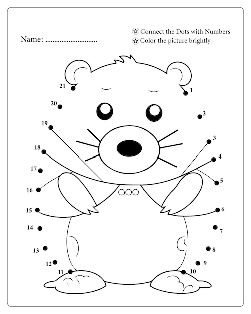 Leuke dieren van punt tot punt kleurplaten voor kinderen