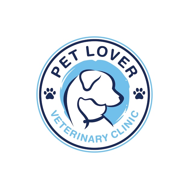 Leuke dierenwinkel logo vector pictogram illustratie