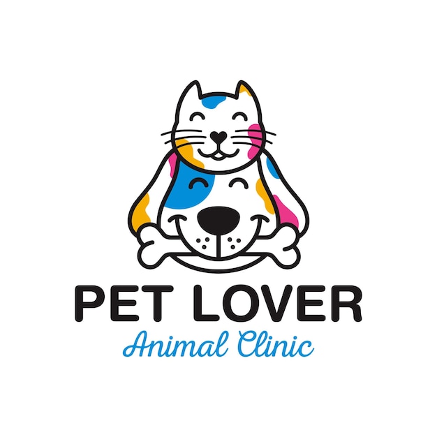 Leuke dierenwinkel logo vector pictogram illustratie