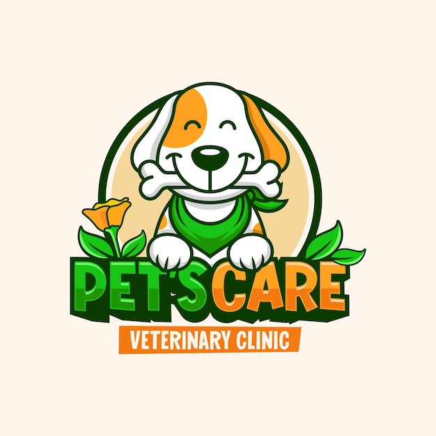 Leuke dierenwinkel logo vector pictogram illustratie