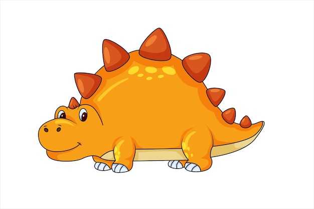 Leuke dinosaurus karakter ontwerp illustratie