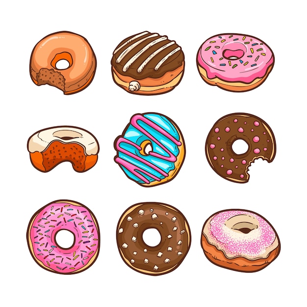 Vector leuke donut vectorillustratie