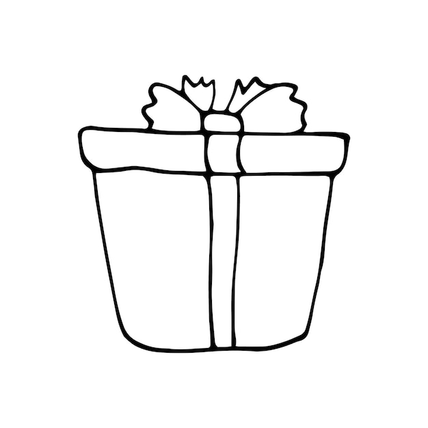 Leuke doodle liefde aanwezig cadeau Hand getrokken vectorillustratie