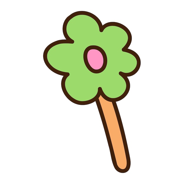 Leuke doodle lollipop2 uit de collectie van girly stickers Cartoon kleur vectorillustratie