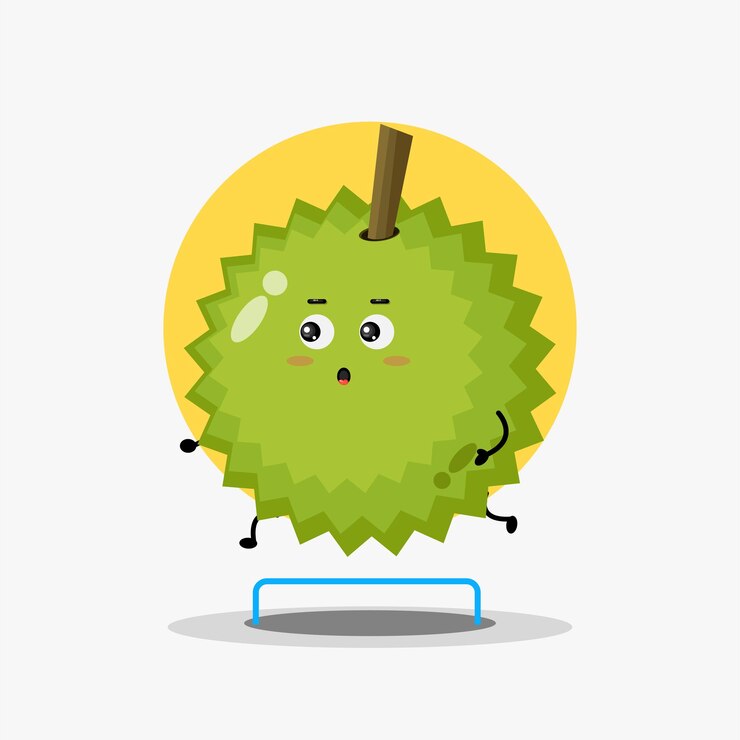 Leuke durian karakter hardloopwedstrijd