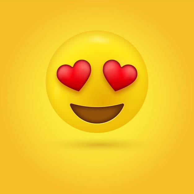 Leuke emoji liefdevolle ogen