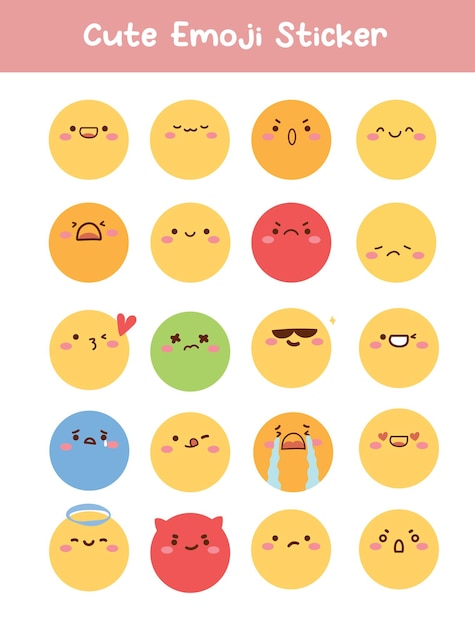 Vector leuke emoji vectorillustratie