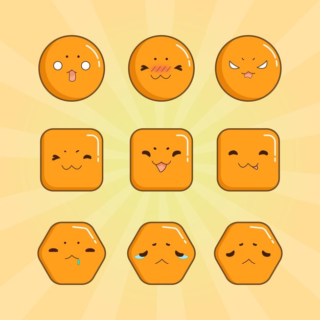 Vector leuke emoticon-tekenfilm