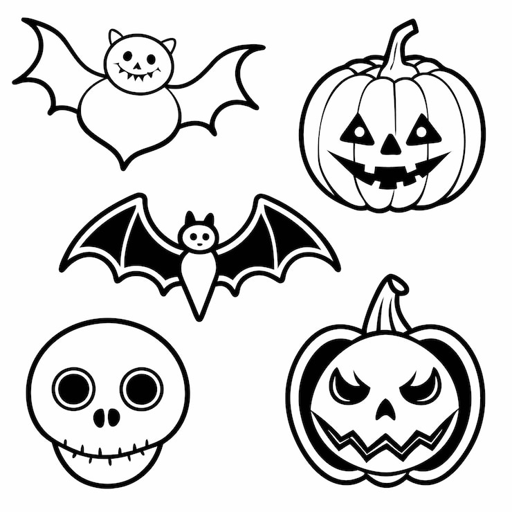 Vector leuke en feestelijke halloween scène met heks en spookachtige decoraties
