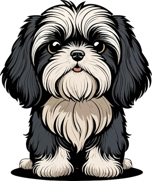 Vector leuke en lieve shih tzu puppy kunst