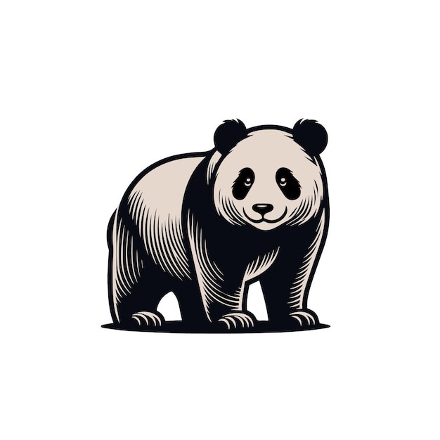 Leuke en prachtige Panda Vector Art