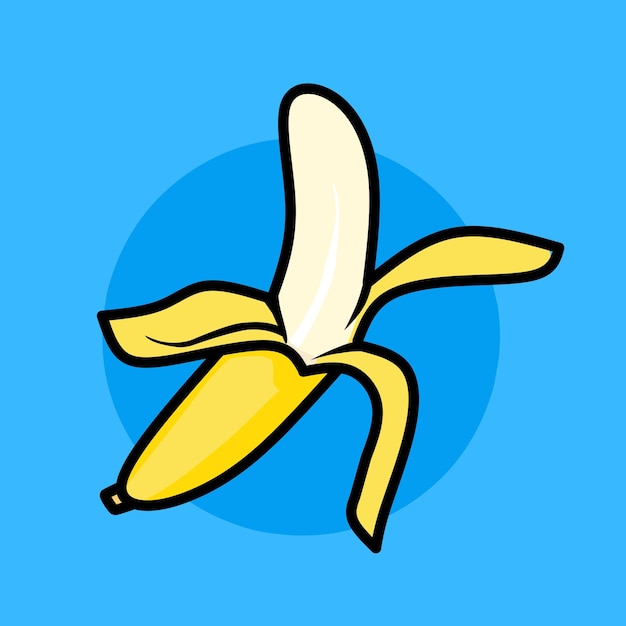 leuke en verse banaan op witte achtergrond