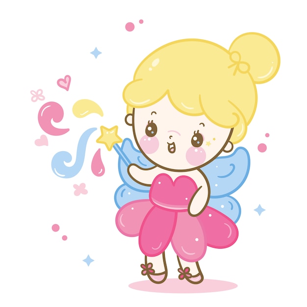 Leuke engel cartoon fee prinses