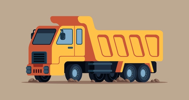 Vector leuke flat dump truck vector