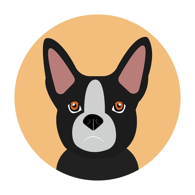 Leuke Franse bulldog logo vectorillustratie