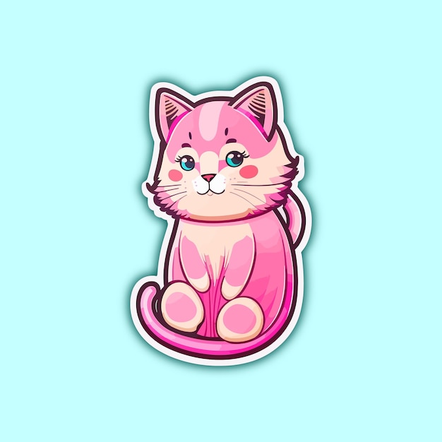 Leuke gelukkige katten vectorsticker