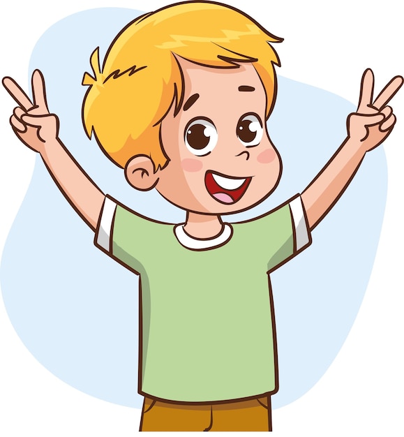 Leuke gelukkige kinderen met een optimistische lichaamstaal.