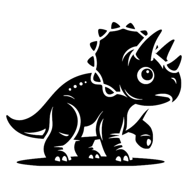 Vector leuke gestileerde triceratops