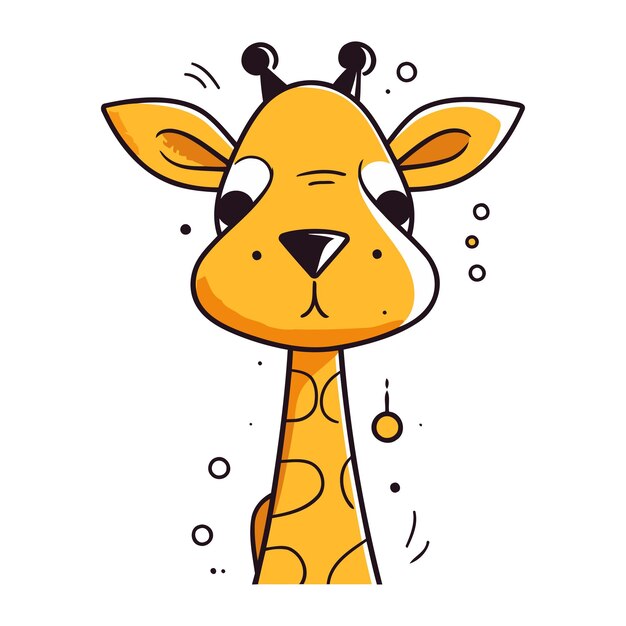 Vector leuke giraffe cartoon vector illustratie leuke cartoon giraffe