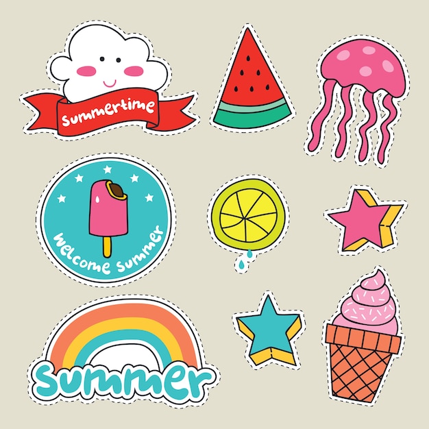 Leuke girly sticker patch design serie