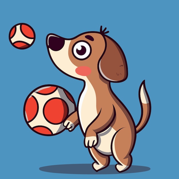 Leuke grappige cartoon hond vector