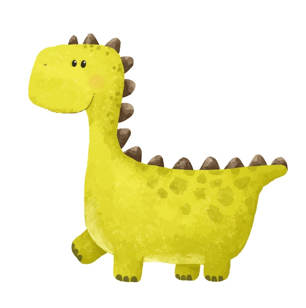 Vector leuke grappige kleur dino dinosaurus illustratie dino design kinderachtige art design print voor kinderkamer