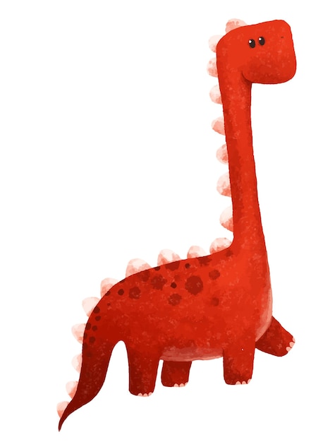Leuke grappige kleur dino dinosaurus illustratie dino design kinderachtige art design print voor kinderkamer
