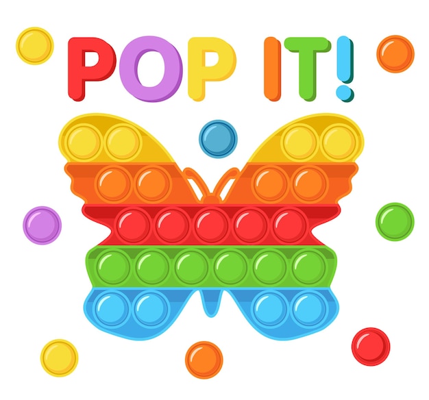 Leuke grappige Pop it Pop it fidget zintuiglijk speelgoed Antistress Pop het in de vorm van een vlinder