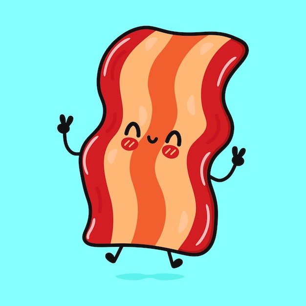 Leuke grappige springende bacon