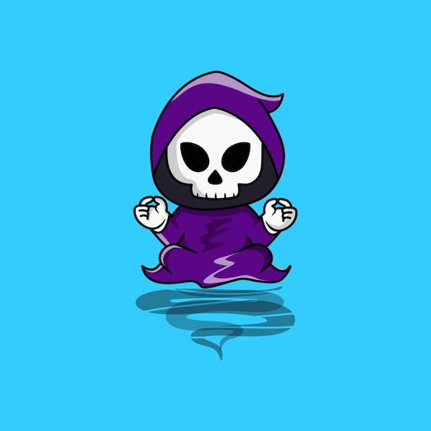 Leuke grim reaper vector illustratoon concept avatar