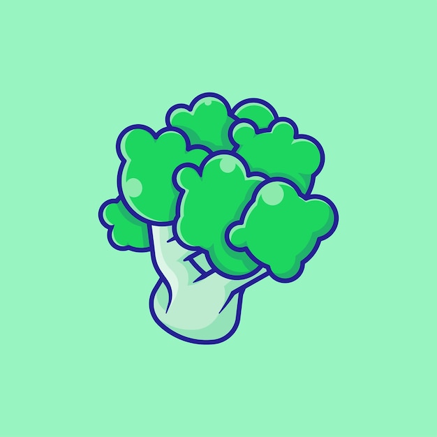 Vector leuke groene verse broccoli cartoon vector