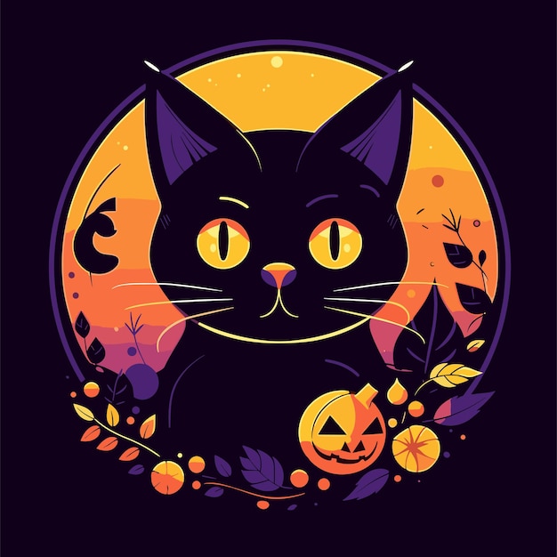 Vector leuke halloween kat illustratie