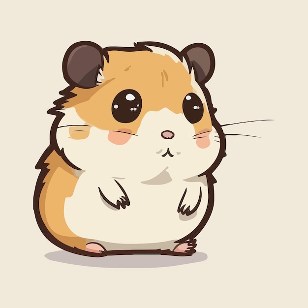 Leuke hamster cartoon-stijl