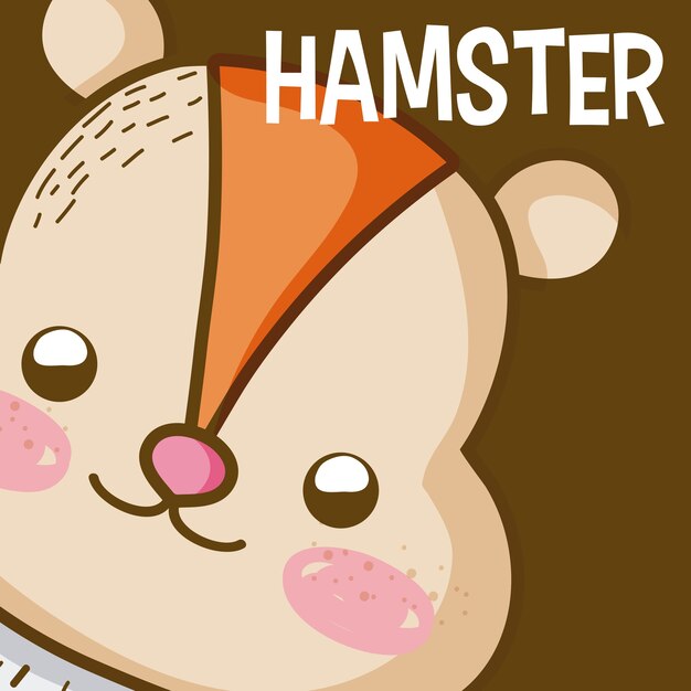 Leuke hamster cartoon