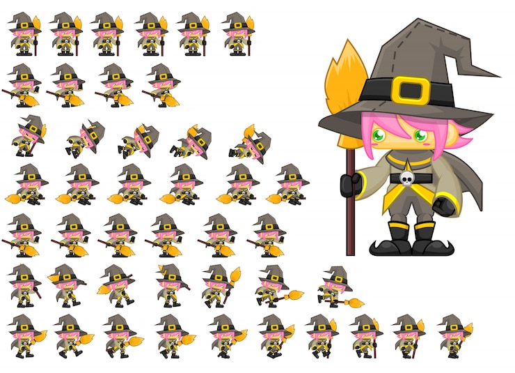 Vector leuke heksensprites