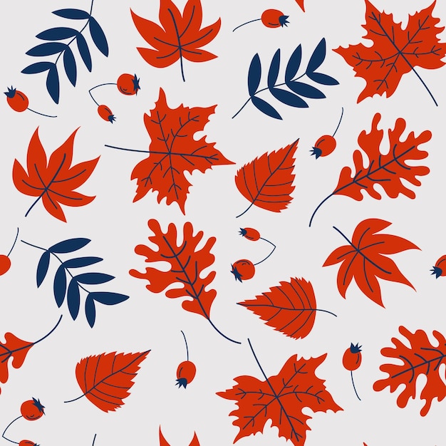 Leuke herfst naadloze achtergrond met kleurrijke bladeren Ideaal voor wallpapers cadeaupapier patroon