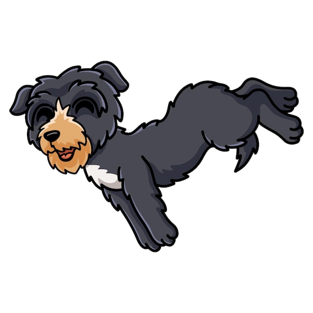 Leuke hertenhond hond cartoon springen