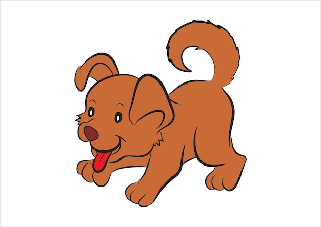 Leuke hond cartoon karakter vector