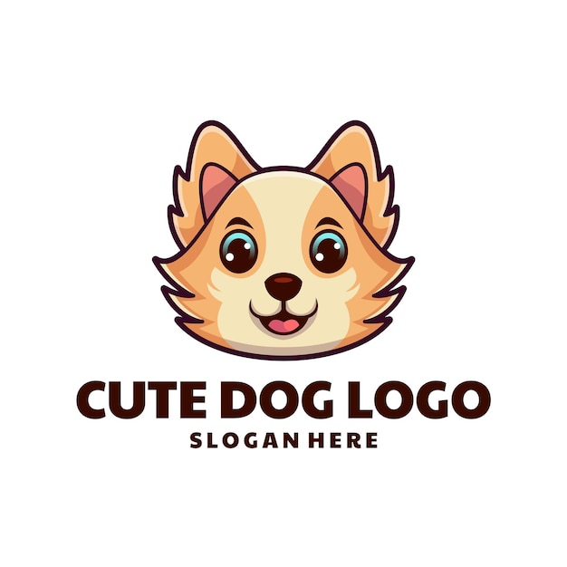 Leuke hond cartoon mascotte logo